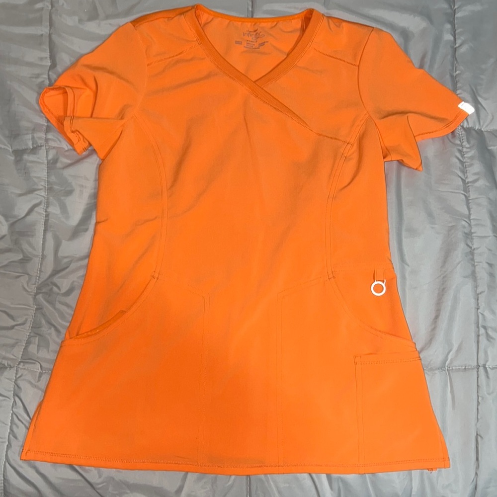 Orange size S Cherokee Infinity Scrub top